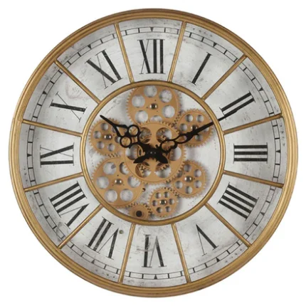 Gilded-Gear-Wall-Clock